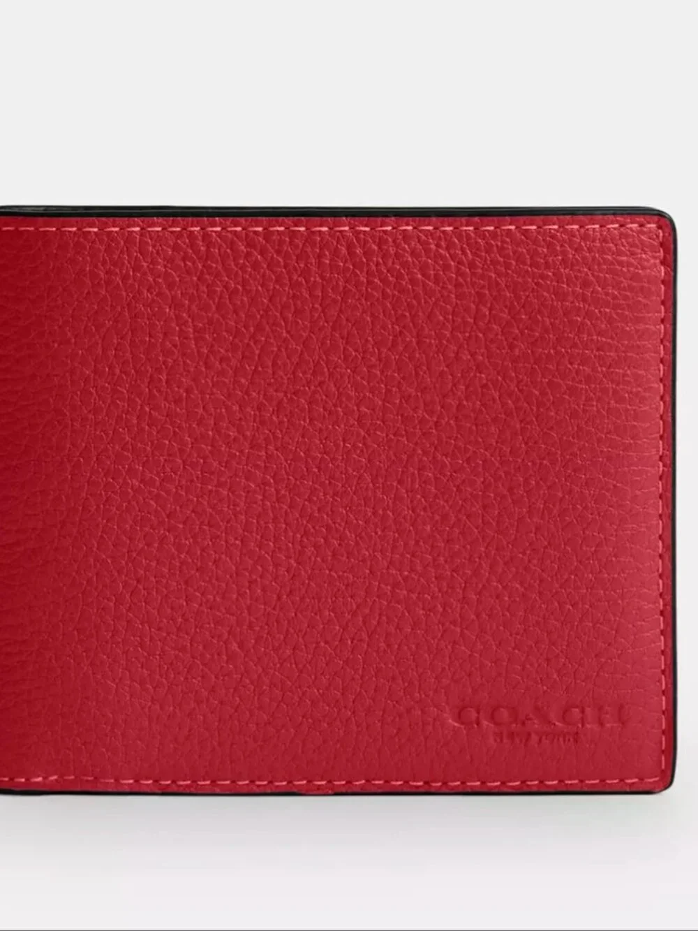 Coach 3-In-1 Wallet CR398 pebbled leather/Poppy